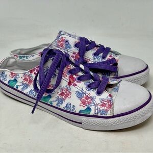 Paw Print Canvas Slip-on Mule Sneakers Size 11